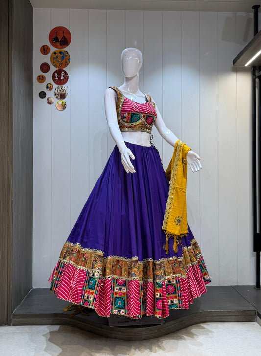 Meher-Raas Chaniya Choli | Designer Gujarati Navratri Lehenga Choli with 7–8 Meter Flare