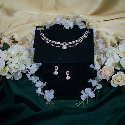 Ruby Stone Polki Layered Necklace Set Elegant Wedding Jewellery India