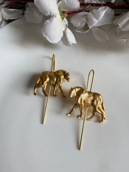 Gold Needle Earrings | Premium Handcrafted Imitation Jewellery by Alankrent - Alankrent Luxe