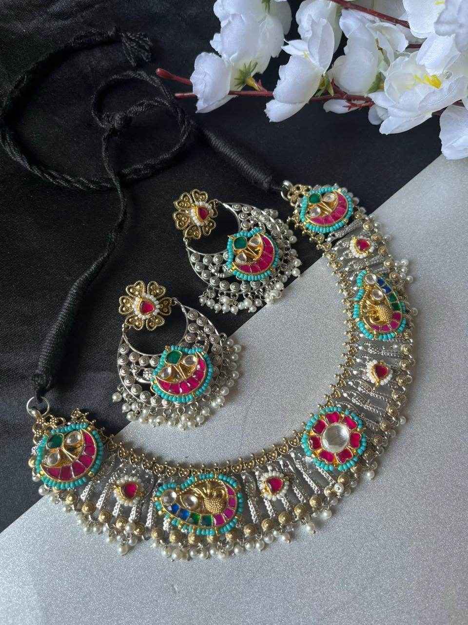 Aadhira The Kundan Hasli Necklace With Earrings