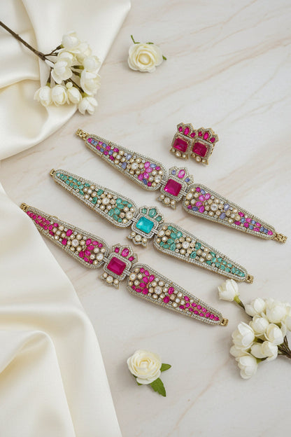Vasundhara Multicolour Kundan Choker | Premium Traditional Indian Jewellery for Women
