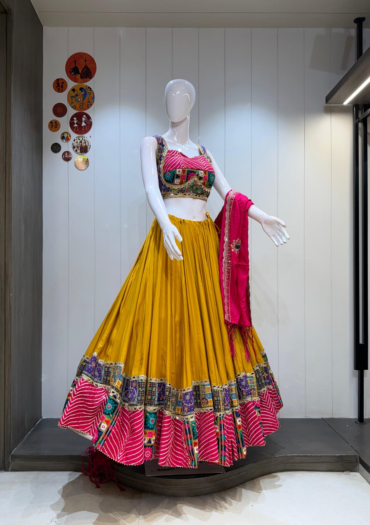 Meher-Raas Chaniya Choli | Designer Gujarati Navratri Lehenga Choli with 7–8 Meter Flare