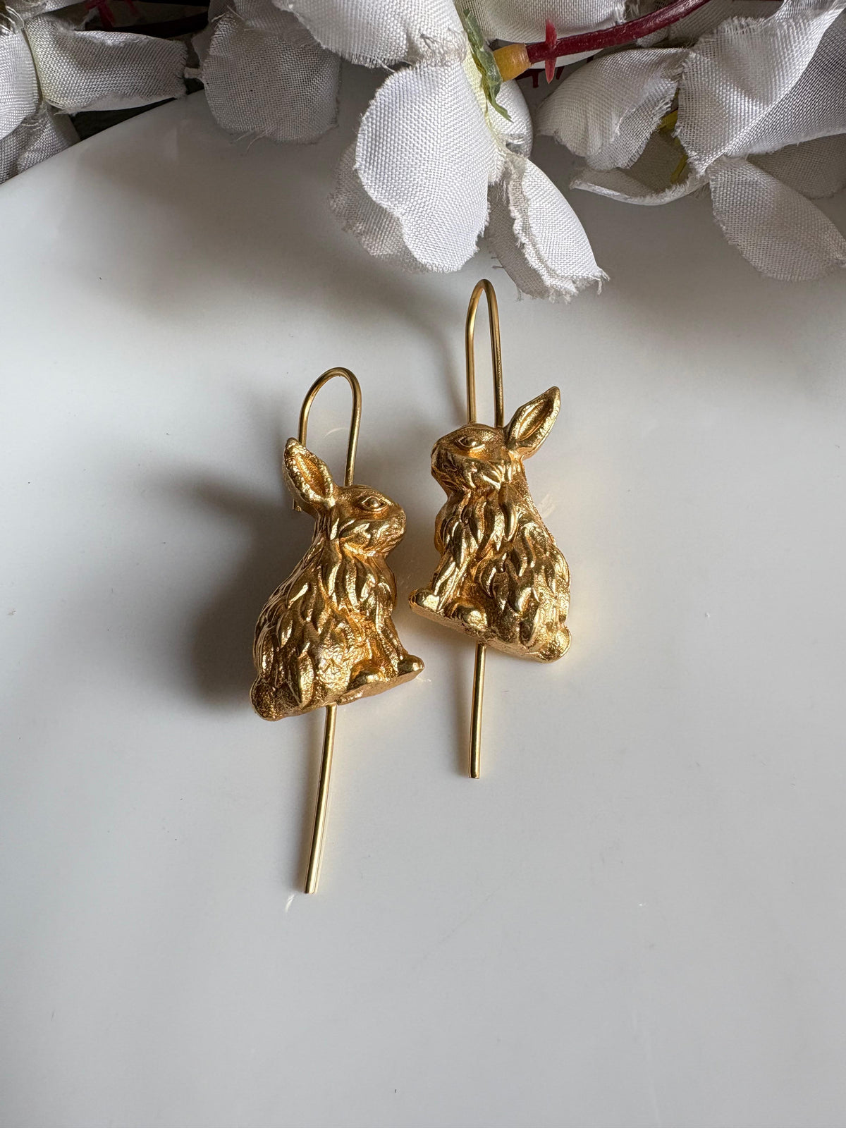 Gold Needle Earrings | Premium Handcrafted Imitation Jewellery by Alankrent - Alankrent Luxe