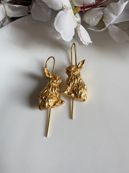 Gold Needle Earrings | Premium Handcrafted Imitation Jewellery by Alankrent - Alankrent Luxe