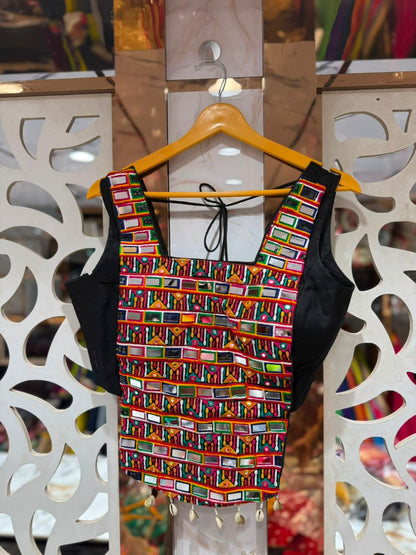 Mirali-Kutchhi Chaniya Choli | Traditional Gujarati Mirror Work Lehenga with Designer Blouse & Dupatta