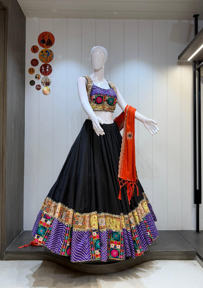 Meher-Raas Chaniya Choli | Designer Gujarati Navratri Lehenga Choli with 7–8 Meter Flare